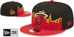 Heat SKYLINE TIP OFF SNAPBACK Black-Red Hat by New Era - 2nd View