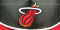 Heat SNAKE A-FRAME SNAPBACK Black-Red Hat by New Era - 2nd View