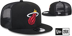 Heat TEAM-BASIC TRUCKER SNAPBACK Black Hat by New Era - 2nd View