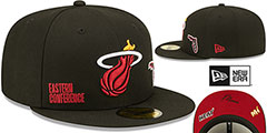 Heat TRIPLE THREAT IDENTITY Black Fitted Hat by New Era - 2nd View