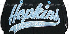 Hopkins SWOOP LACROSSE Black Fitted Hat by Zephyr - 2nd View