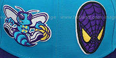 Hornets DOUBLE-WHAM SPIDERMAN SNAPBACK Hat by New Era - 2nd View