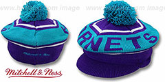 Hornets RERUN KNIT BEANIE by Mitchell and Ness - 2nd View