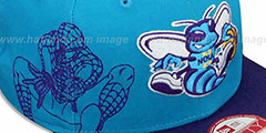 Hornets SIDE-TEAM SPIDERMAN SNAPBACK Hat by New Era - 2nd View