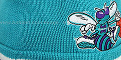 Hornets XL-LOGO BEANIE Teal by Mitchell and Ness - 2nd View