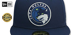 Iowa Wolves NBA G-LEAGUE Navy Fitted Hat by New Era - 2nd View