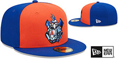 IronBirds MILB MARVEL DEFENDERS Orange-Royal Fitted Hat by New Era - 2nd View