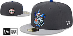 IronBirds MILB MARVEL DEFENDERS SIDE-PATCH Grey-Grey Fitted Hat by New Era - 2nd View