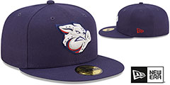 IronPigs MILB ONFIELD HOME Navy Fitted Hat by New Era - 2nd View