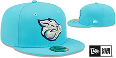 IronPigs THEME NIGHT Blue Fitted Hat by New Era - 2nd View