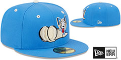 IronPigs THEME NIGHT Blue Fitted Hat by New Era - 2nd View