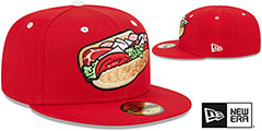 IronPigs THEME NIGHT Red Fitted Hat by New Era - 2nd View