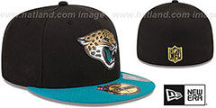 Jaguars 2015 NFL DRAFT Black-Teal Fitted Hat by New Era - 2nd View