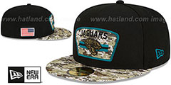 Jaguars 2021 SALUTE-TO-SERVICE Black-Desert Fitted Hat by New Era - 2nd View