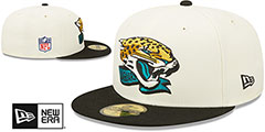 Jaguars 2022 NFL SIDELINE Cream-Black Fitted Hat by New Era - 2nd View