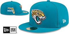 Jaguars 2024  NFL DRAFT Teal Fitted Hat by New Era - 2nd View