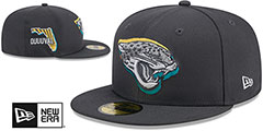 Jaguars 2024 ONSTAGE NFL DRAFT Grey Fitted Hat by New Era - 2nd View