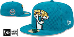 Jaguars 2024 NFL SIDELINE Teal Fitted Hat by New Era - 2nd View