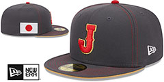 Japan 2023 WBC GAME Charcoal Hat by New Era - 2nd View