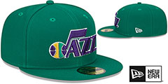 Jazz NBA CLASSIX Kelly Fitted Hat by New Era - 2nd View