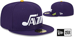 Jazz NBA CLASSIX Purple Fitted Hat by New Era - 2nd View