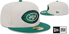 Jets 2024 HISTORIC SIDELINE Stone-Green Fitted Hat by New Era - 2nd View