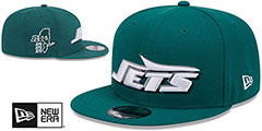 Jets 2024 NFL DRAFT SNAPBACK Green Hat by New Era - 2nd View