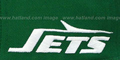 Jets 2T TEAM-SCRIPT SNAPBACK Green-White Hat by Mitchell and Ness - 2nd View