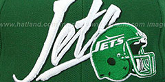 Jets 2T VICE SNAPBACK Green-Black Adjustable Hat by Mitchell and Ness - 2nd View