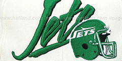 Jets 2T VICE SNAPBACK White-Green Adjustable Hat by Mitchell and Ness - 2nd View