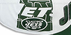 Jets BIGSIDE A-FRAME SNAPBACK White-Green Hat by New Era - 2nd View