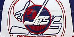 Jets LITTLE-BIG POP SNAPBACK White-Navy-Red Hat by New Era - 2nd View