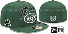 Jets NFL 2013 DRAFT Green 59FIFTY Fitted Hat by New Era - 2nd View