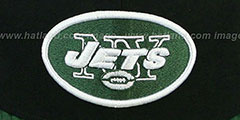 Jets NFL 2T-TEAM-BASIC Black-Green Fitted Hat by New Era - 2nd View