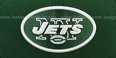 Jets NFL 2T-TEAM-BASIC Green-Black Fitted Hat by New Era - 2nd View