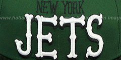 Jets NFL ENGLISH-WORD SNAPBACK Green-Black Hat by New Era - 2nd View