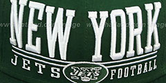 Jets NFL LATERAL SNAPBACK Green Hat by New Era - 2nd View