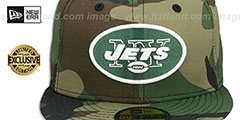 Jets NFL TEAM-BASIC Army Camo Fitted Hat by New Era - 2nd View