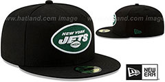 Jets NFL TEAM-BASIC Black Fitted Hat by New Era - 2nd View