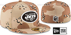 Jets NFL TEAM-BASIC Desert Storm Camo Fitted Hat by New Era - 2nd View