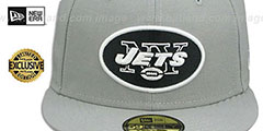 Jets NFL TEAM-BASIC Grey-Black-White Fitted Hat by New Era - 2nd View