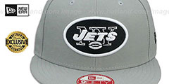 Jets NFL TEAM-BASIC SNAPBACK Grey-Black Hat by New Era - 2nd View