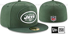 Jets STADIUM SHADOW Green Fitted Hat by New Era - 2nd View