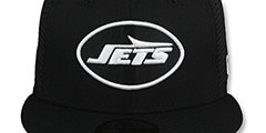 Jets TEAM-BASIC TRUCKER Black-White Fitted Hat by New Era - 2nd View