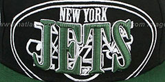 Jets THROUGH SNAPBACK Black-Green Hat by New Era - 2nd View