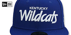 Kentucky NCAA TEAM-SCRIPT Royal Fitted Hat by New Era - 2nd View