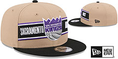 Kings 2024 NBA DRAFT SNAPBACK Camel-Black Hat by New Era - 2nd View