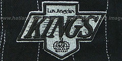 Kings 2T PINSTRIPE SUPER-ARCH SNAPBACK Black-Grey Hat by Zephyr - 2nd View