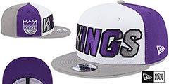 Kings COLOR BLOCK BACK HALF SNAPBACK Hat by New Era - 2nd View