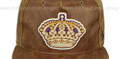 Kings DYNASTY LEATHER STRAPBACK Brown Hat Zephyr - 2nd View